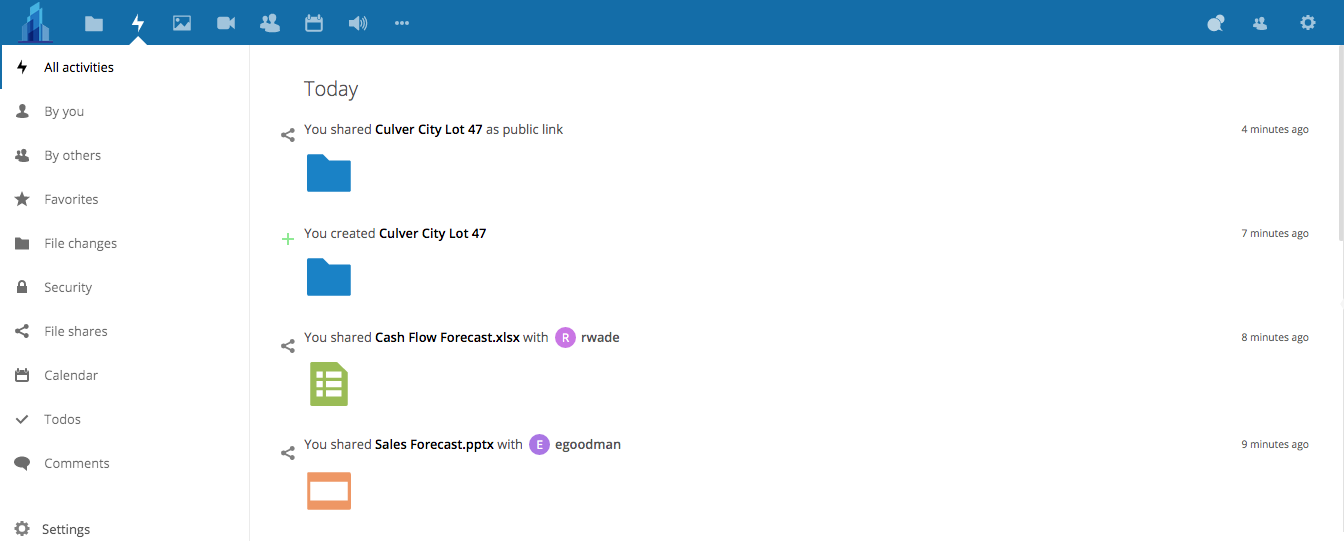 track private cloud activity